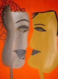 Interracial Love Custom Painting