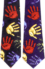 Handprints Tie