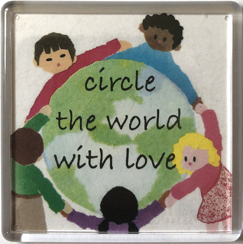 Circle the World with Love Magnet