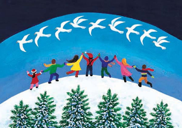 Children celebrate together in this original holiday image