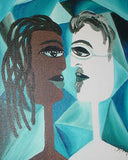 Interracial Love Custom Painting